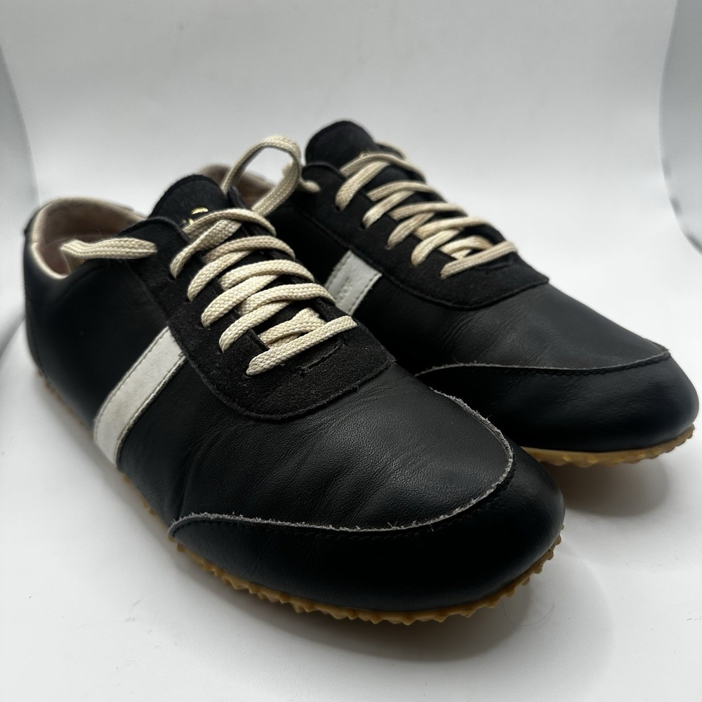 Plae Ecols WP Black Gum Mens 5.5 W Sz 7 Waterproof Leather Shoes Sneakers Preppy